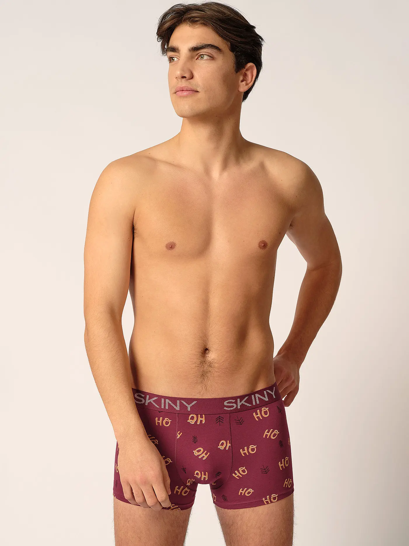 SKINY | Pants 2er Pkg. ivory spots selection | dunkelrot